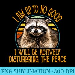 raccoon i am up to no good premium - transparent png artwork