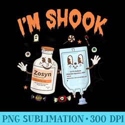 funny zosyn im in shook halloween spooky icu er nurses week - png picture download
