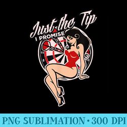 darts funny just the tip i promise sexy pinup girl - png vector download