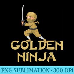 golden ninja t gold ninja perfekt for - png image file download
