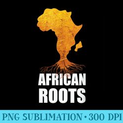 africa map t with african roots afroamerican - png file download