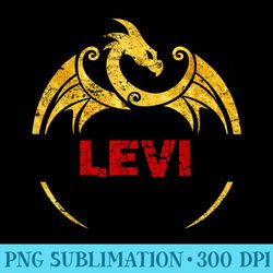 levi name dragon personalized birthday - png graphic design