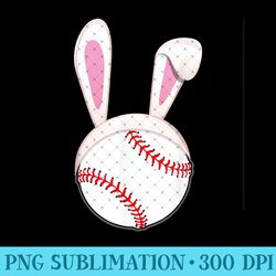 baseball easter bunny ears rabbit spring holiday player - png design assets