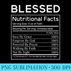 blessed nutritional facts christian bible holiday dinner - png graphics