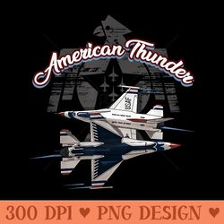 vintage military aviation american thunder - sublimation patterns png