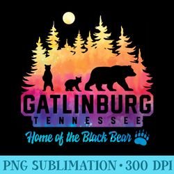 gatlinburg tennessee bear great smoky mountains tie dye - modern png designs