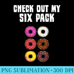 funny donut designs for men donut gym six pack - unique png artwork