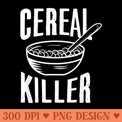 cereal killer serial food milk funny humor mens - png graphics