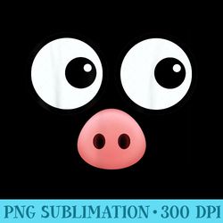 pig face funny simple lazy halloween - png graphic resource