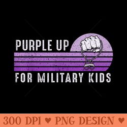 purple up for military child month hand sunset adults - digital png downloads