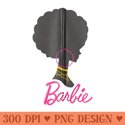 barbie - afro barbie silhouette zip hoodie - png clipart download