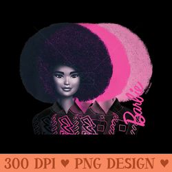 barbie - afro barbie gradient pink fade premium - high quality png files