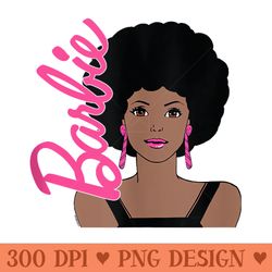 barbie - afro barbie - hot pink! - png download