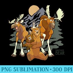 disney brother bear moose bear midnight mountain shot - download png artwork