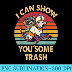 i can show you some trash funny raccoon vintage lovers - png download transparent background