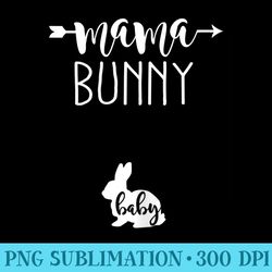 s mama bunny and baby bunny easter pregnancy announcement - high quality png picture