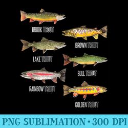 types of trout fish species fishing - png graphic download