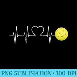 pickleball heartbeat i love pickleball - download transparent artwork