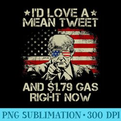 funny trump id love a mean tweet and 1.79 gas right now - png picture download