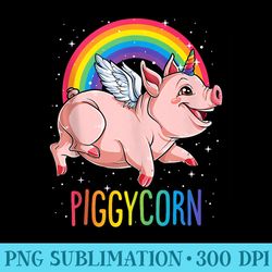 piggycorn pig unicorn men space galaxy rainbow farm - transparent png clipart