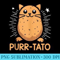 kawaii purrtato cat potato potatoes food lover - png graphics download