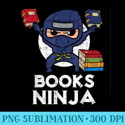 books ninja read reading librarian book toddler - printable png graphics