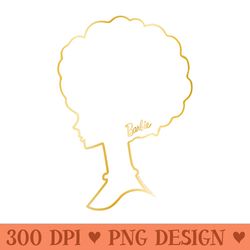 barbie afro barbie silhouette - digital png artwork