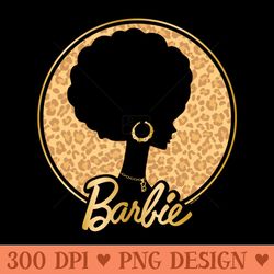 barbie - afro barbie - leopard - mug sublimation png