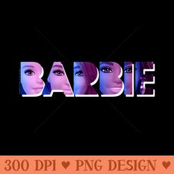 barbie dolls logo - sublimation patterns png