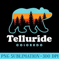 telluride colorado mountains telluride mountain bear - sublimation png designs