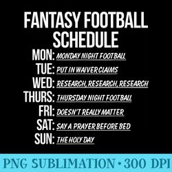 fantasy football schedule funny - png design files