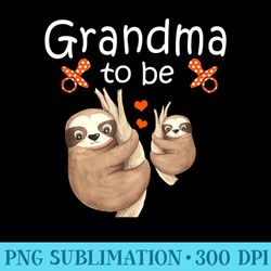 grandma to be sloth baby shower cute animal - download transparent artwork