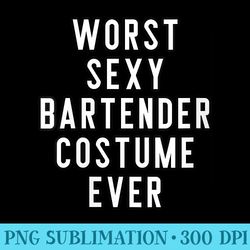 s couples halloween s worst sexy bartender ever - transparent shirt design