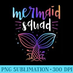 mermaid squad matching cruise clothing outfit for - download transparent image