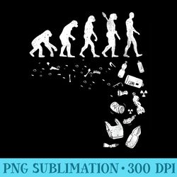 human evolution pollution cool earth day lover - png design download