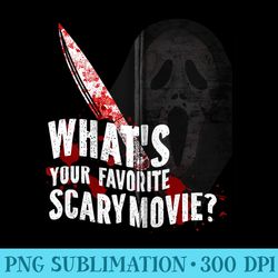 whats your favorite scary movie - unique png artwork