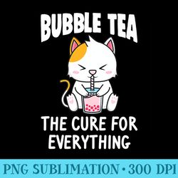 bubble tea the cure bubble tea merch premium - sublimation patterns png