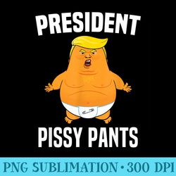 president pissy pants funny baby trump diaper don - modern png designs