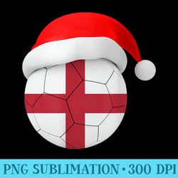 england soccer santa hat english flag soccer ball - png file download