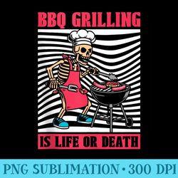 Barbecue Skeleton Grilling Grillmaster Grill Bbq - Sublimation Printables Png Download