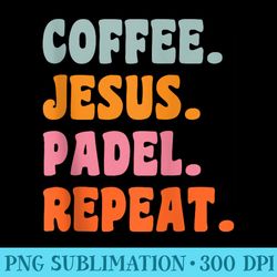 christian retro coffee jesus padel repeat - png download graphic