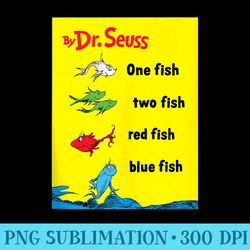 dr. seuss one fish two fish book cover - unique sublimation patterns