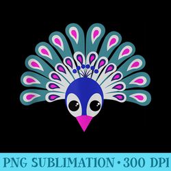 peacock illustration - sublimation graphics png