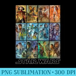 star wars celebration mural art panels - printable png graphics