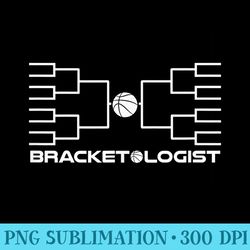 bracketologist basketball hoops tournament brackets logo - digital png artwork