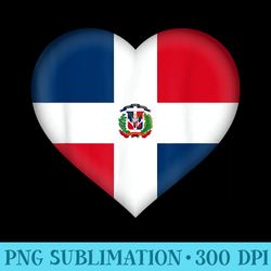 i love dominican republic dominican flag heart outfit - png sublimation