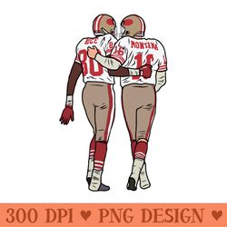 jerry rice and joe montana - png resource download