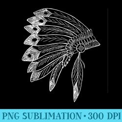 usa native american feather headdress native indian - digital png downloads