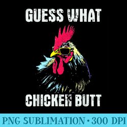 guess what chicken butt funny vintage meme dad joke - digital png artwork