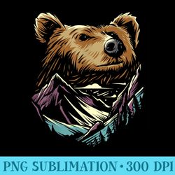 bear forest mountain - png design downloads